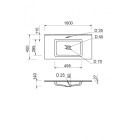Умывальник для ванной Flate 100