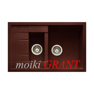 Гранитная мойка Grant Duos коричневая